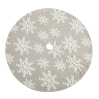 CANVAS Furry Snowflake Tree Skirt, 48-in Front_Flat