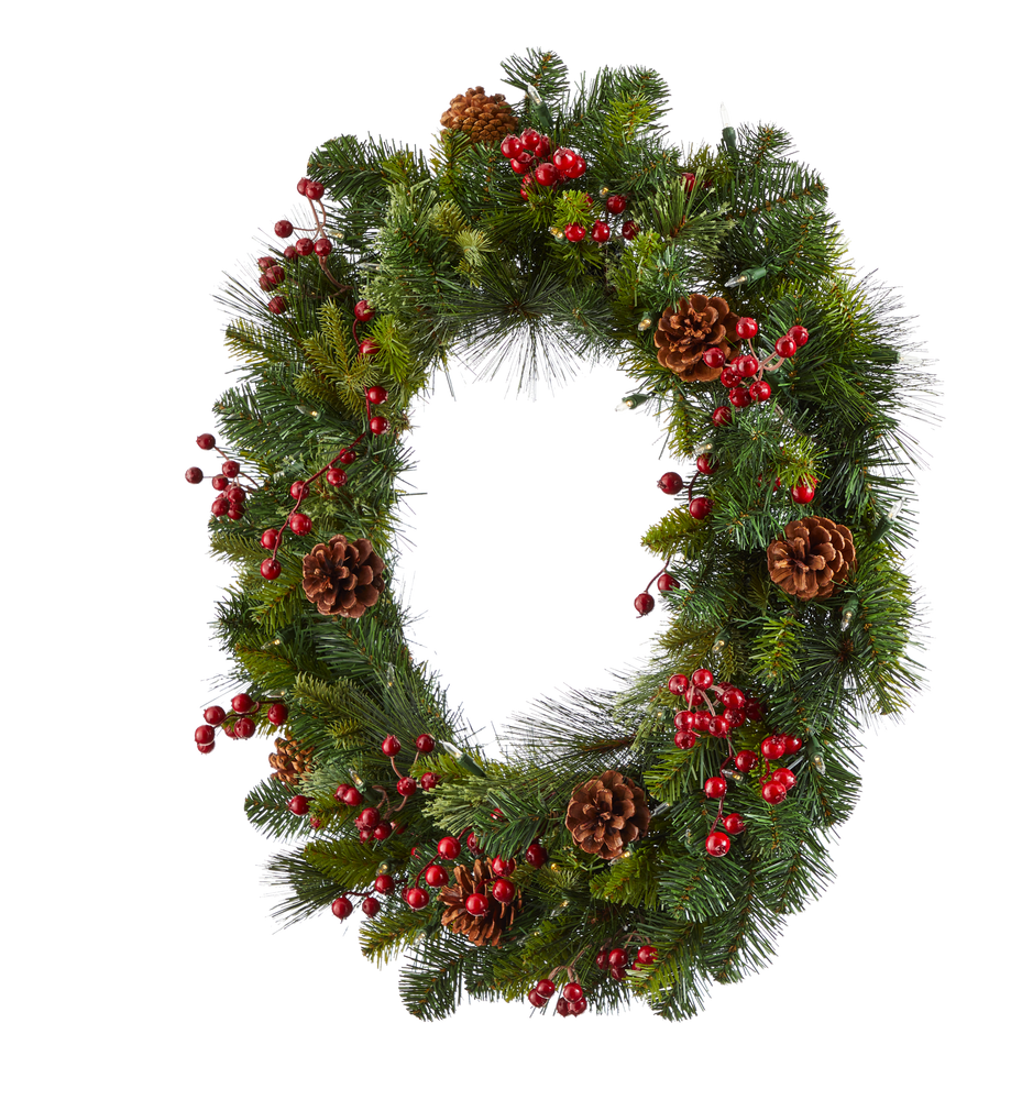 noma battery operated wreath