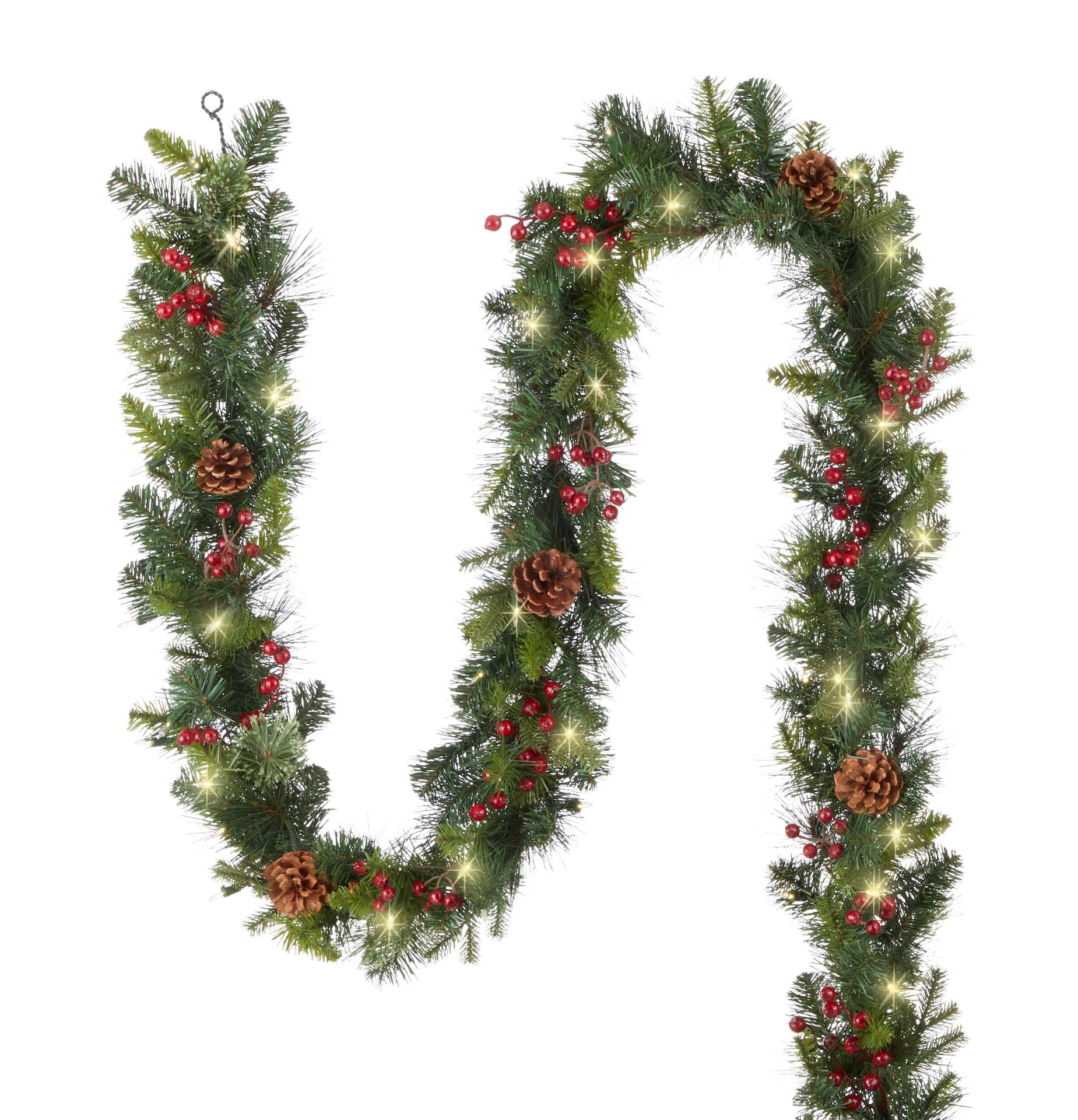 NOMA Warm White LED Berry Pinecone Garland, 12-ft | Canadian Tire