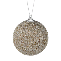 CANVAS Holiday Homecoming Trend Collection Beaded Ball Ornament, 3.1-in Front_Flat