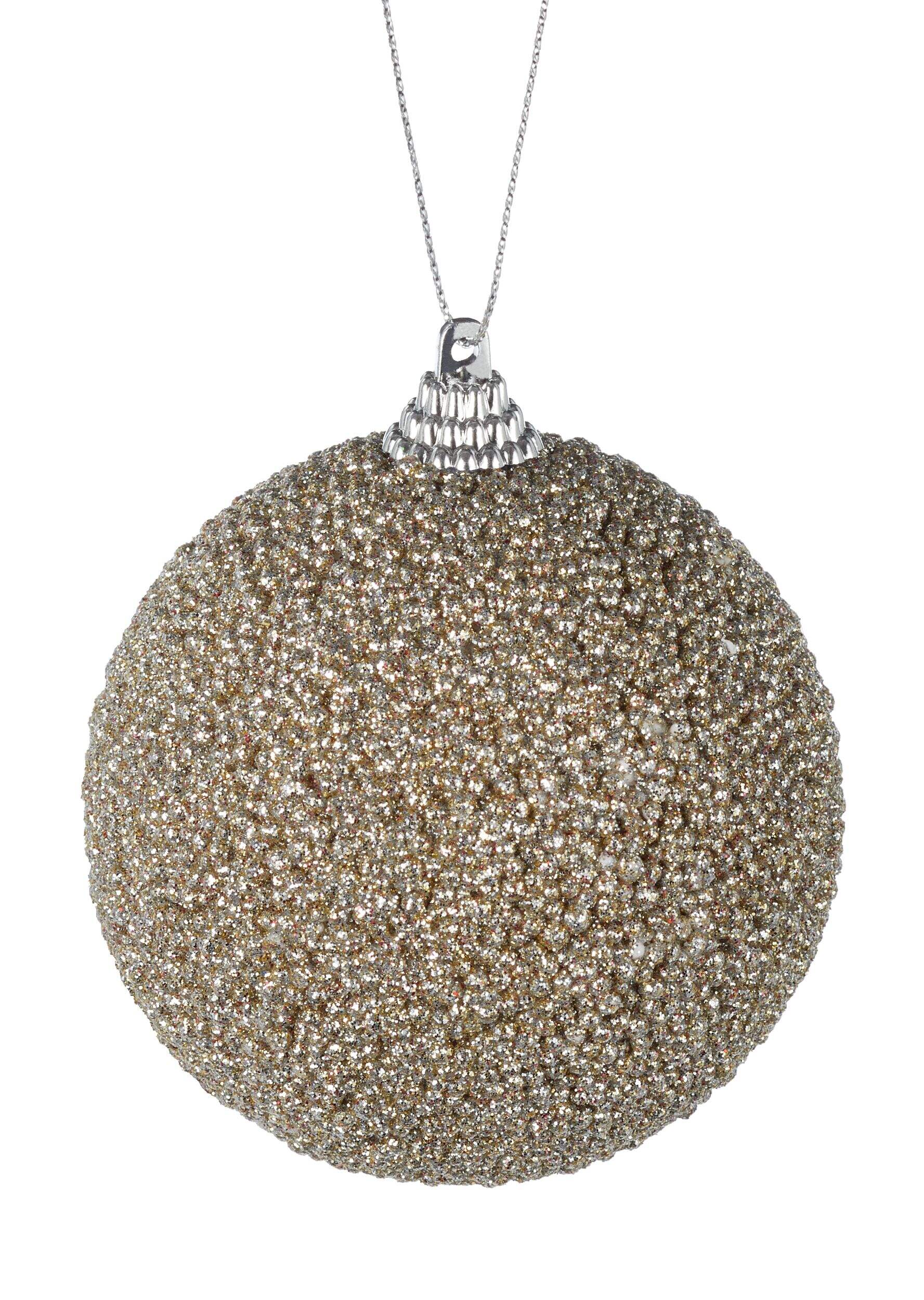CANVAS Holiday Homecoming Trend Collection Beaded Ball Ornament, 3.1-in Front_Flat