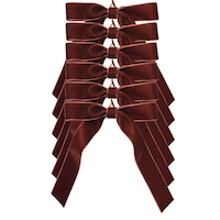 Rubans décoratifs CANVAS collection La nuit avant Noël, brun foncé, 5 po, paq. 6