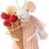 CANVAS Countryside Christmas Mouse with Berries Tree Ornament, 5-in CloseUp