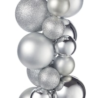 CANVAS - Guirlande de Noël avec boules incassables, argentée, 6 pi CloseUp