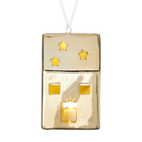 CANVAS Collection Or - Ornement de Noël maison éclairée en dolomite , 4 po Front_Flat