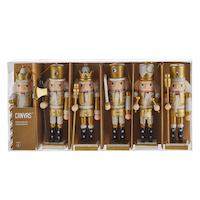 CANVAS Gold Collection Nutcrackers, 6-pk