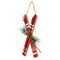 CANVAS Red Collection Ski Ornament, 6-in Front_Three_Fourths_Angled_Left