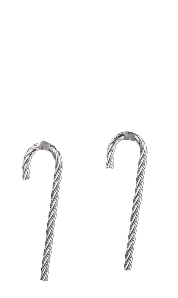 CANVAS Silver Candy Canes, 2pk, 5in Canadian Tire
