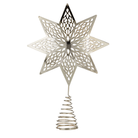 CANVAS Gold Metal Die Cut Star Tree Topper Front_Flat