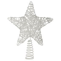 CANVAS White Grapevine Star Tree Topper Front_Flat
