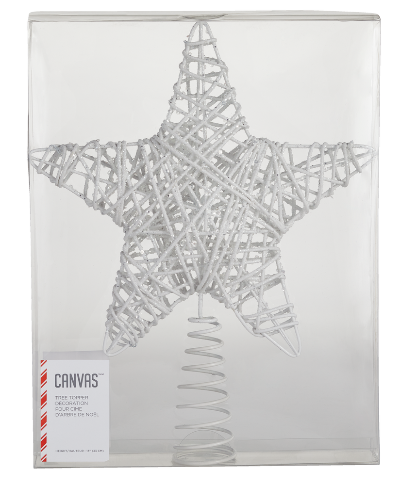 CANVAS White Grapevine Star Tree Topper Canadian Tire