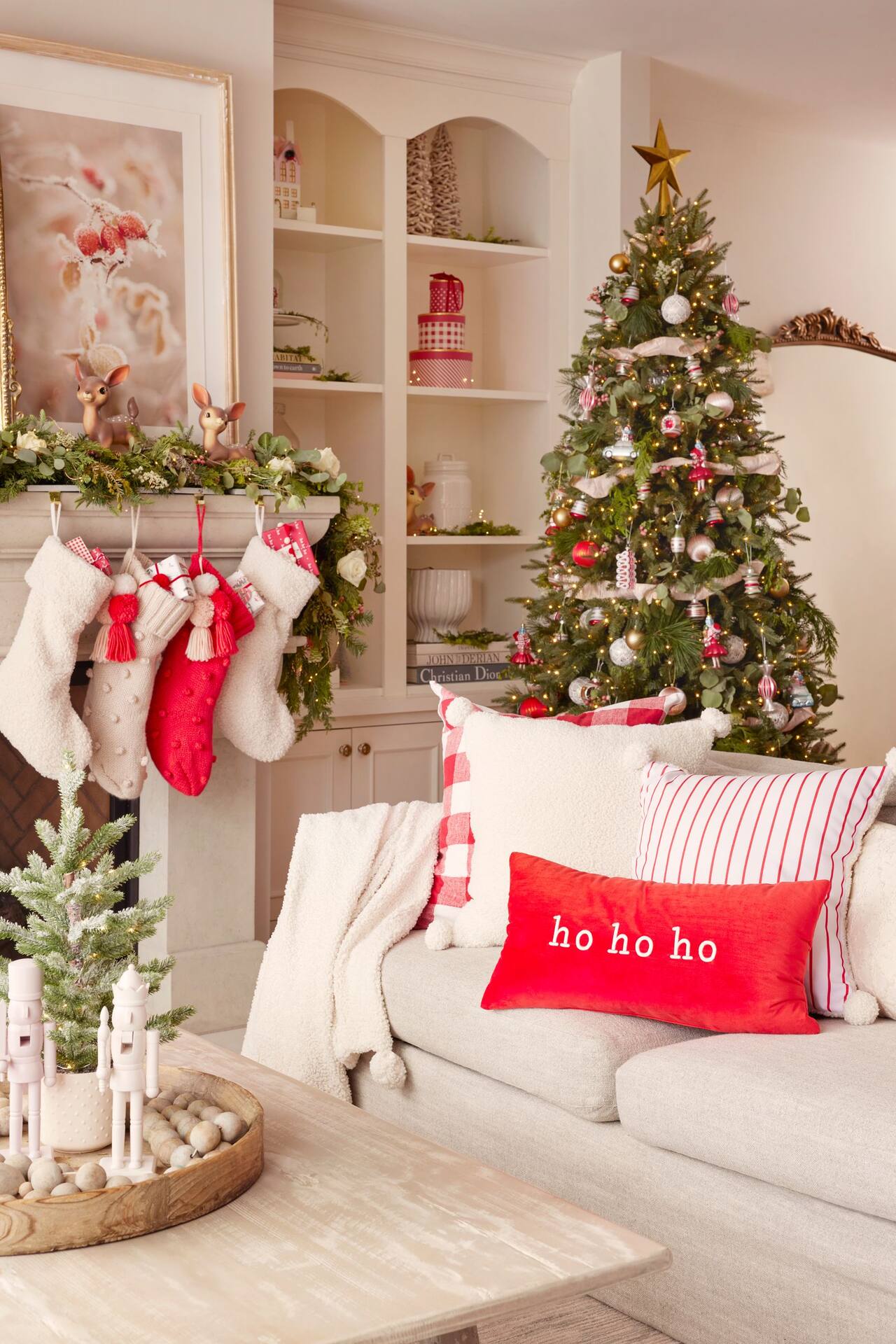 Red velvet christmas store pillows