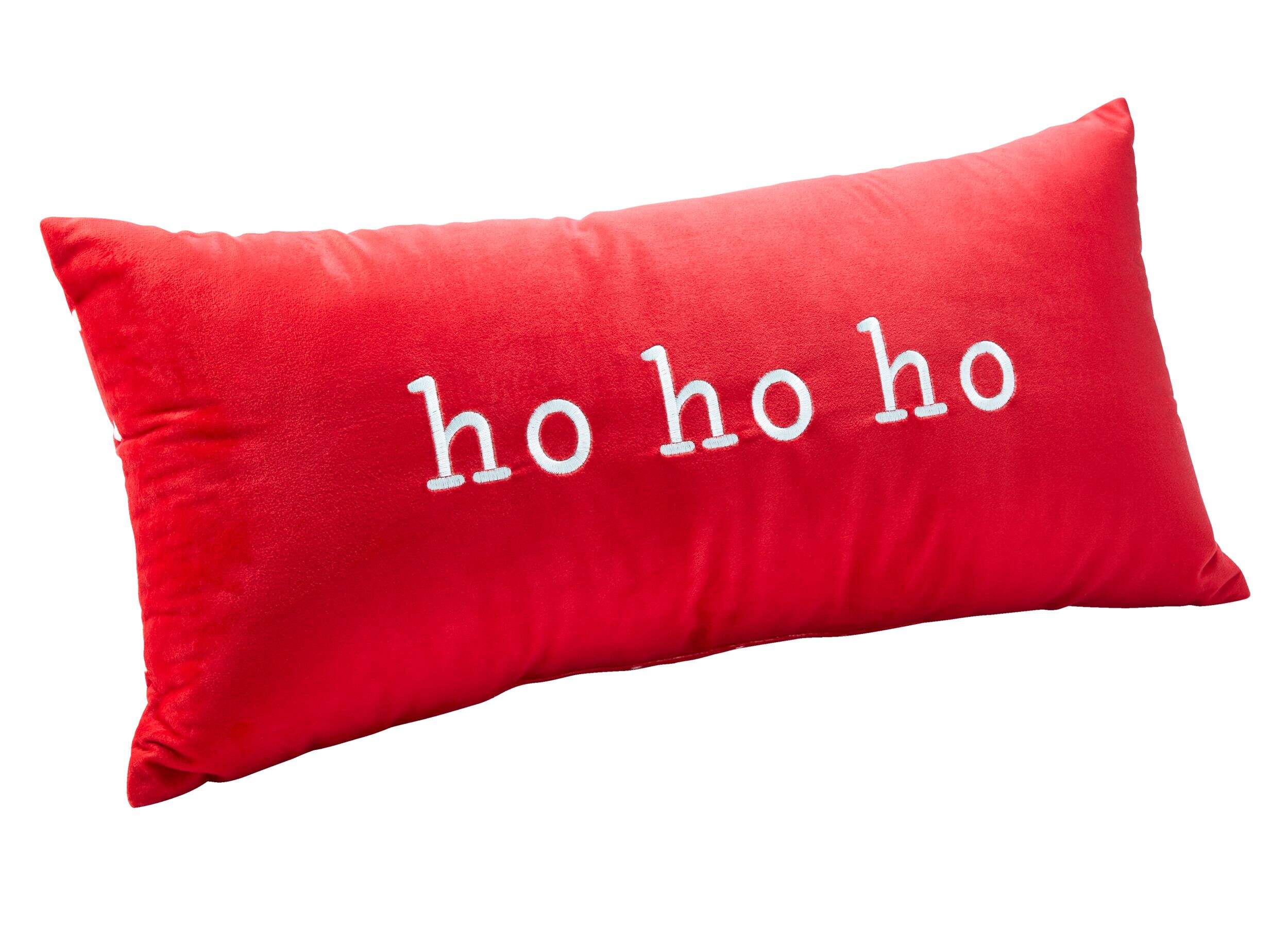 Jillian Harris X CANVAS Red Velvet Ho Ho Ho Christmas Throw Pillow, 22-in Front_Angled_Right