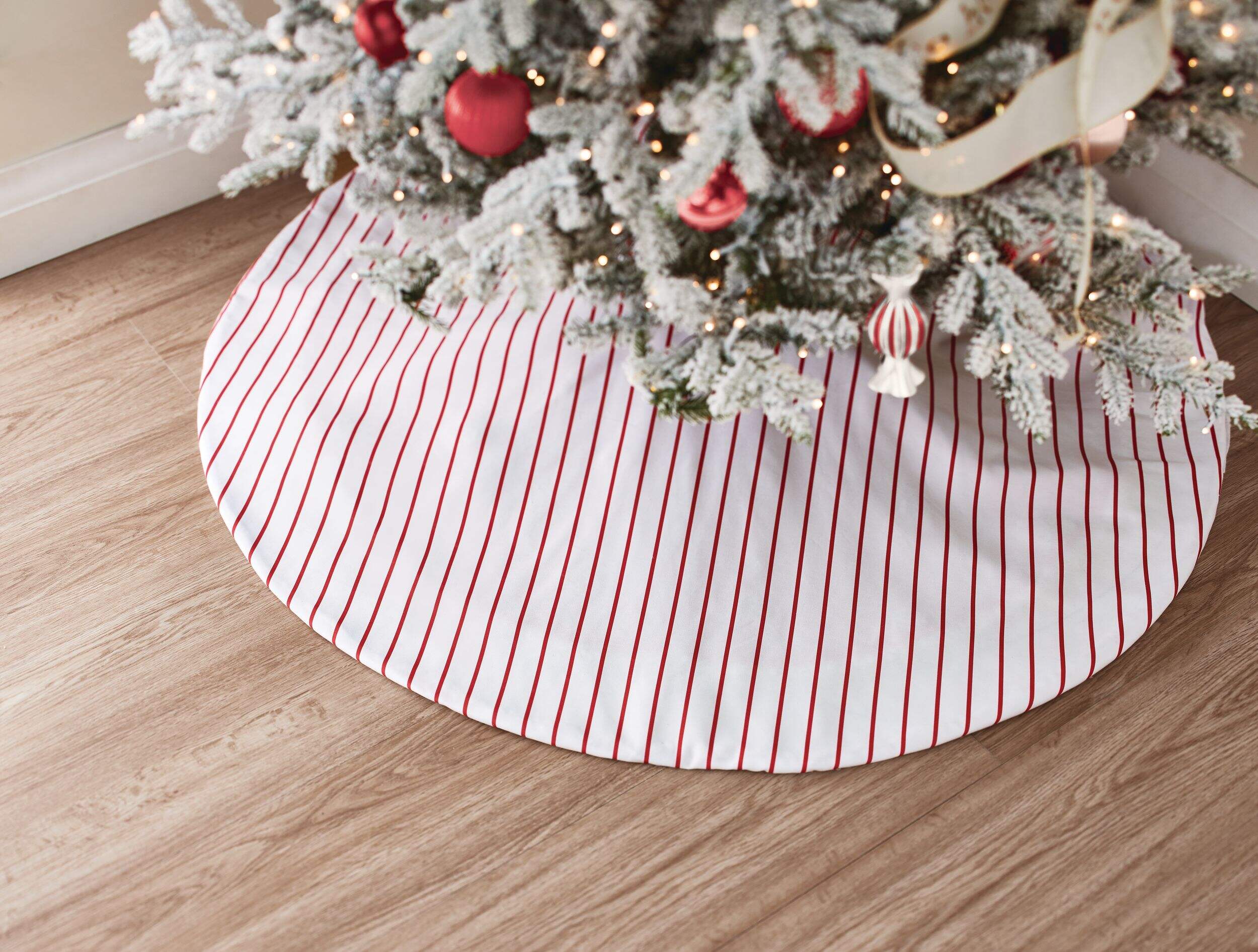 Jillian Harris X CANVAS Reversible Christmas Tree Skirt, White & Red ...
