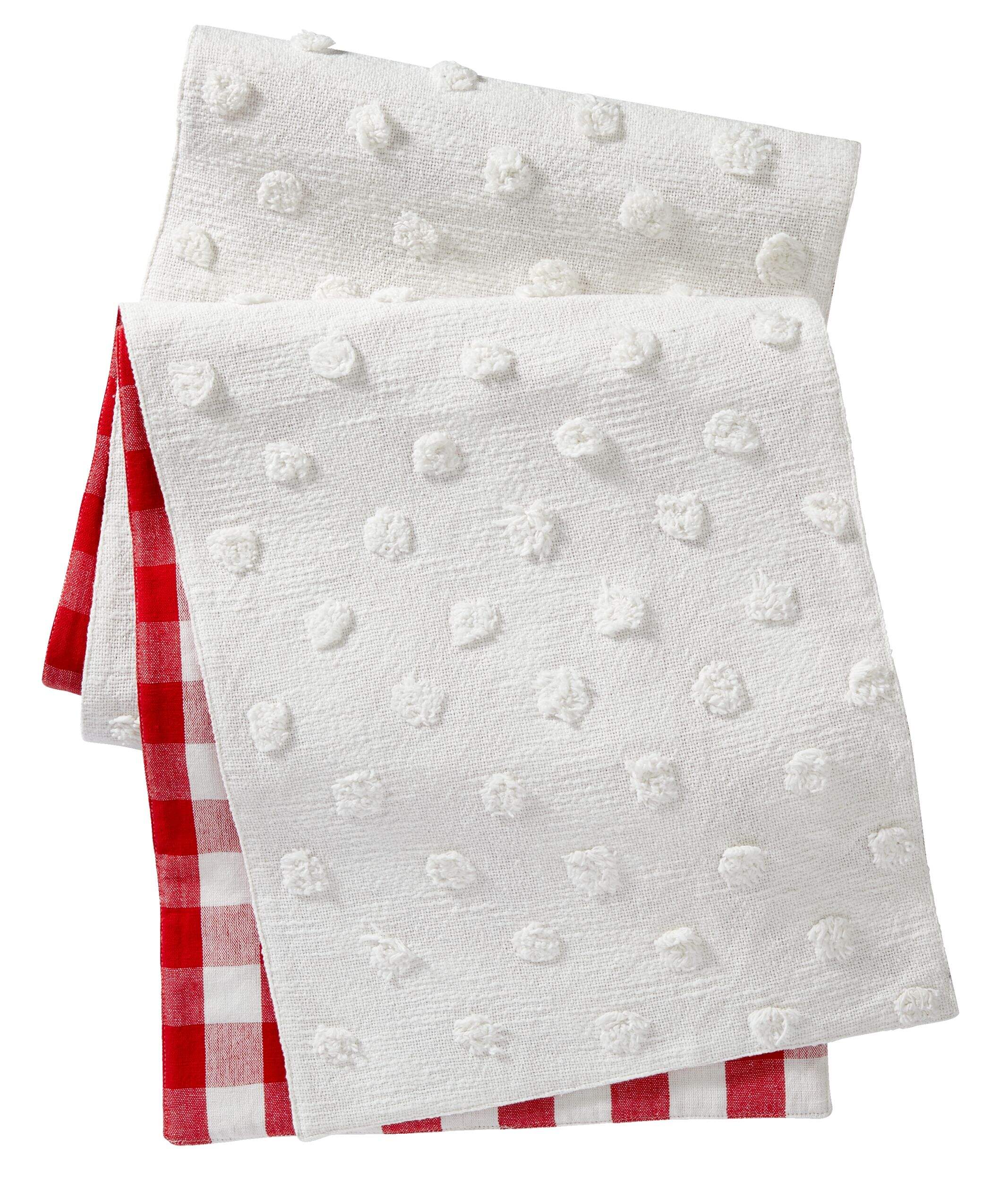 Jillian Harris X CANVAS Reversible Table Runner, Red & White, 90-in x 14-in Composite_or_Mixed