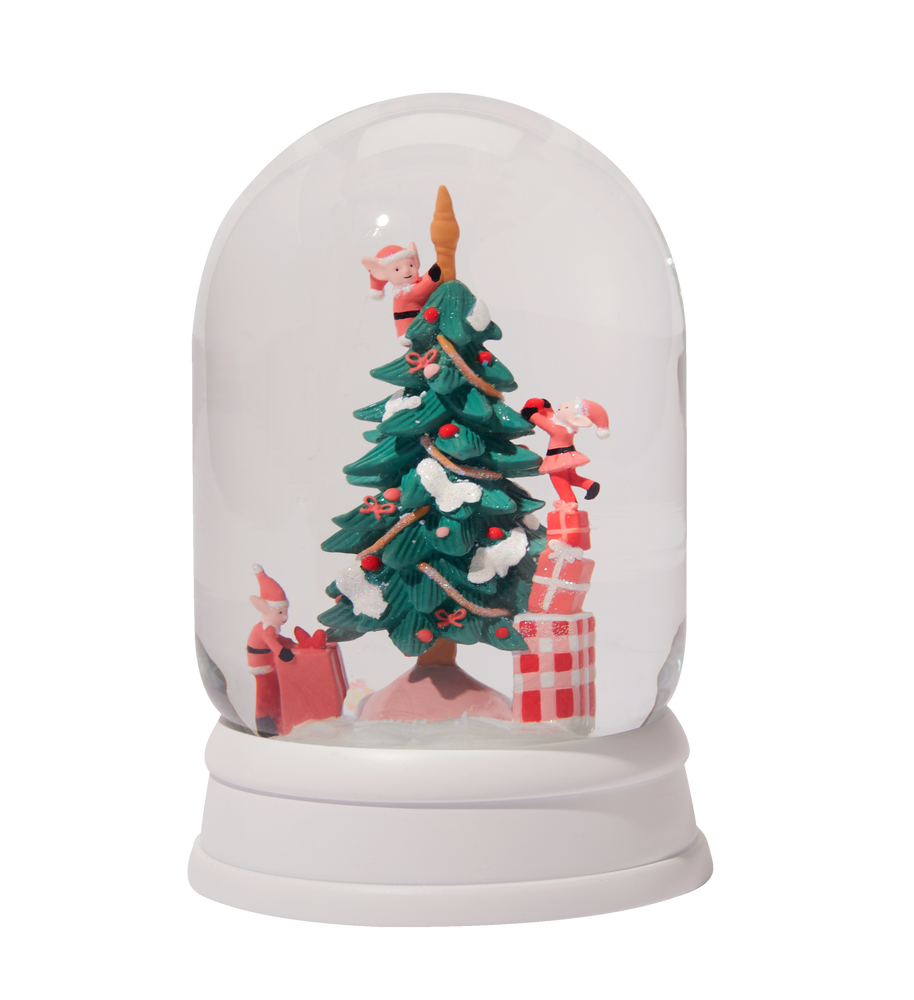 Jillian Harris X CANVAS Christmas Tree Snow Globe, 11 x 11 x 16cm