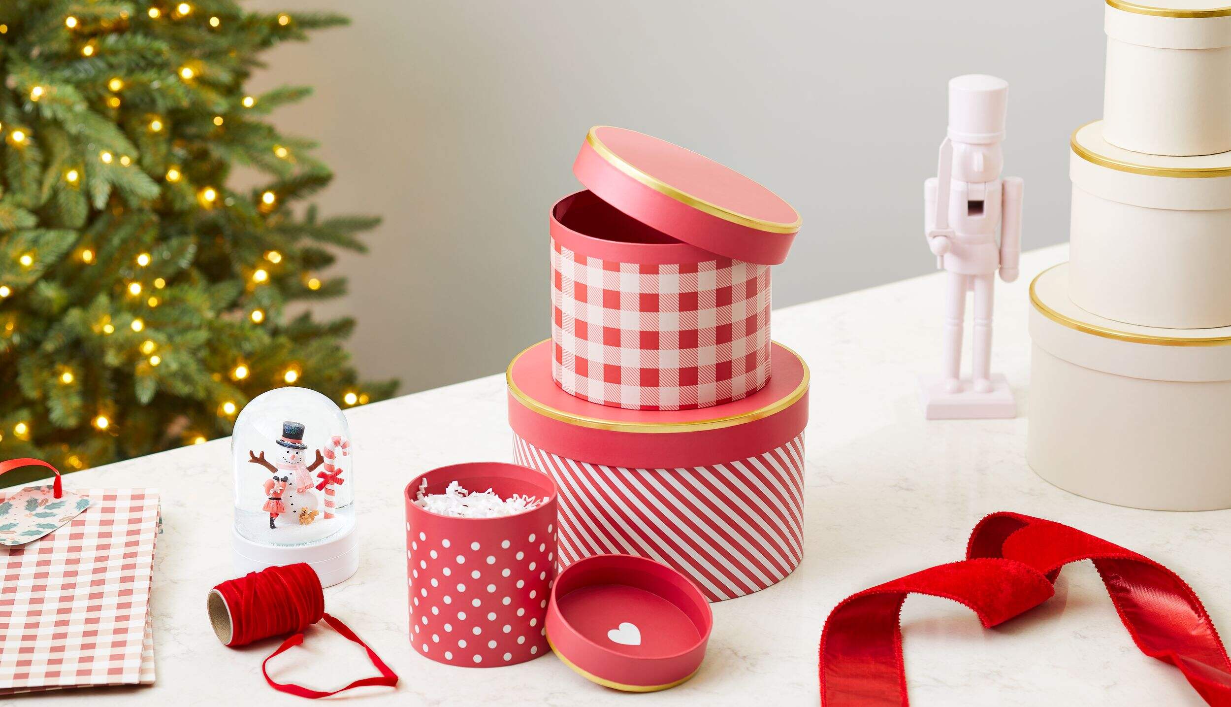 Jillian Harris X CANVAS Christmas Gift Box Set, Red, 3 Nested Boxes Canadian Tire