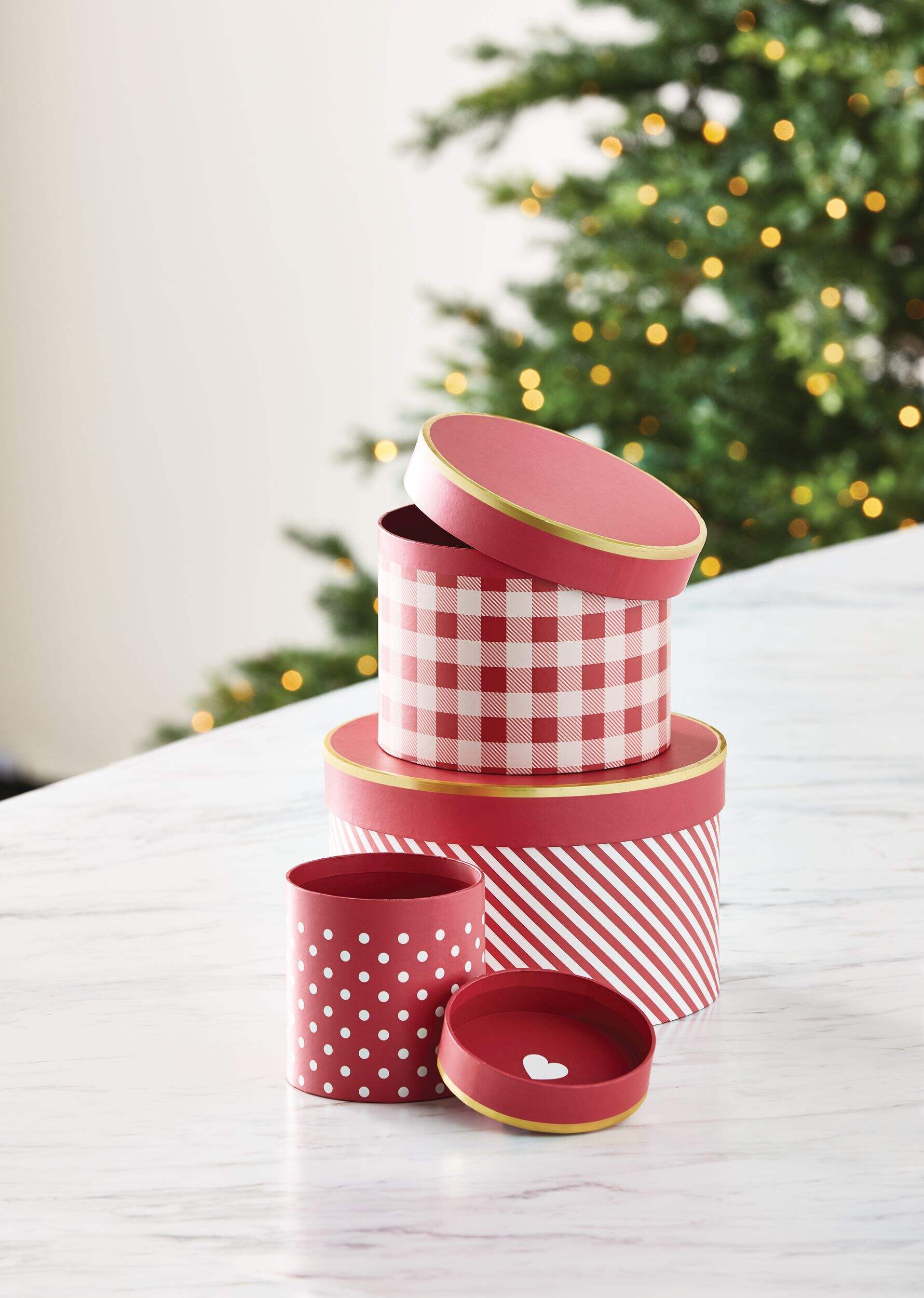 Jillian Harris X CANVAS Christmas Gift Box Set, Red, 3 Nested Boxes Canadian Tire