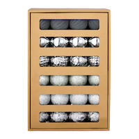 For Living Shatterproof Decoration Ball Christmas Ornament Set in Corrugate Box, Silver, 60-mm, 48-pc Front_Flat