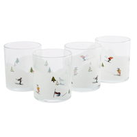 CANVAS Canadian Christmas Collection Frosted Ski Tumblers, 460-mL, 4-pk Front_Elevated