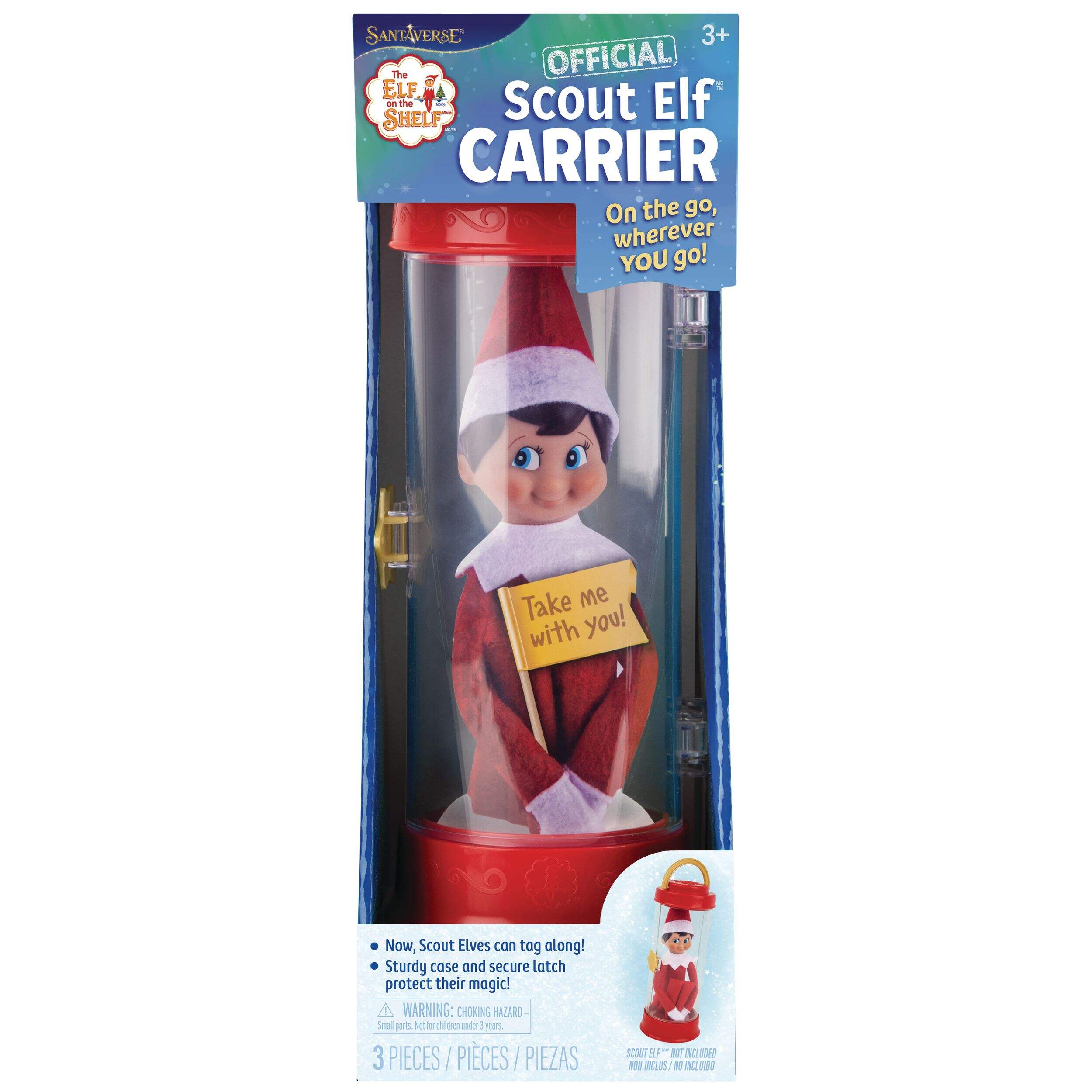 Elf on the Shelf Scout Elf Carrier with Double-Sided Message Tags Front_Flat