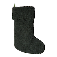 CANVAS Holiday Homecoming Collection Christmas Decoration Green Teddy Stocking, 18.5-in