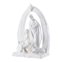 Décoration de table de Noël crèche en céramique FOR LIVING Front_Angled_Left