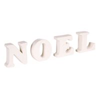 CANVAS White Christmas Collection Matte Porcelain Noel Décor Tabletop Décor, White, 14-in