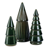 CANVAS Canadian Christmas Collection Green Ceramic Trees Set, 3-pk Front_Flat
