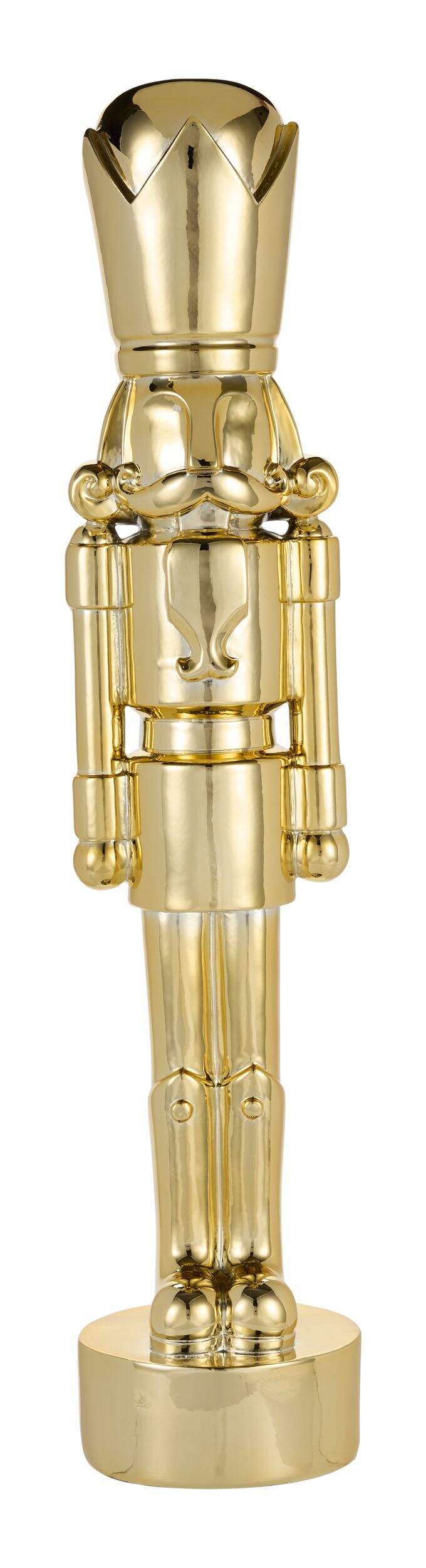CANVAS Golden Moments Collection Large Resin Nutcracker, Gold, 22-in Front_Flat