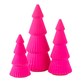 CANVAS Golden Moments Collection Plastic Trees Christmas Decoration, 3-pk, Assorted Colours Front_Elevated