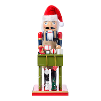 CANVAS Santa's Workshop Collection Toy Maker Nutcracker Christmas Decoration, 14-in Front_Flat