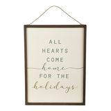 Affiche en bois recto verso All Hearts Come Home For The Holidays CANVAS Collection Célébrations à la maison Front_Flat