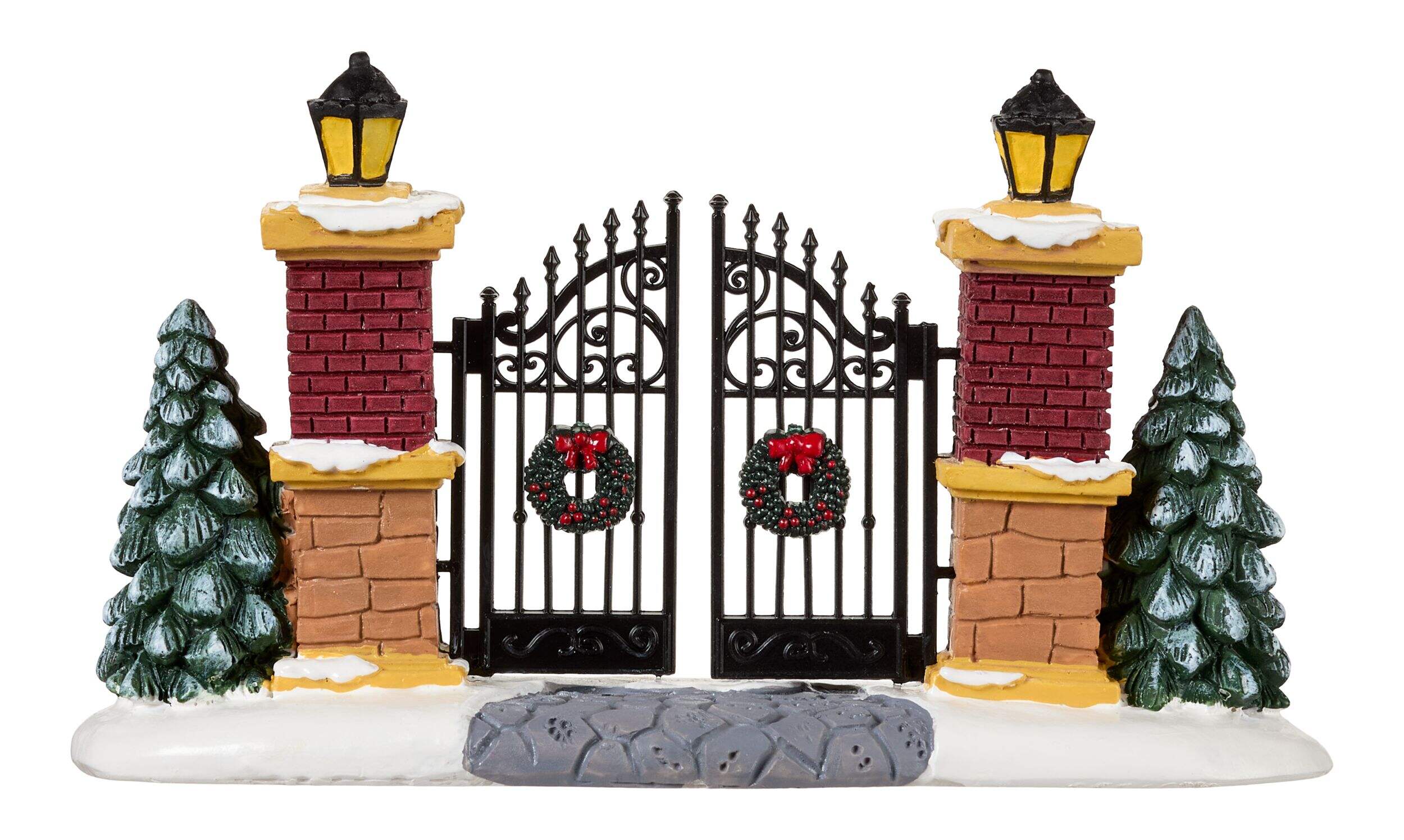 FOR LIVING Gate to Winter Village Christmas Decoration Front_Flat