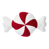 Coussin décoratif de Noël bonbon menthe poivrée CANVAS Collection Atelier du père Noël, 20,5 po Front_Flat