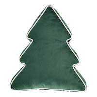 CANVAS Canadian Christmas Collection Green Tree Cushion/Throw Pillow, Green, 17x15-in Front_Flat