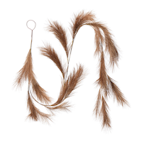 Guirlande de pampas brune, collection tendance Célébrations à la maison CANVAS, 6 pi Front_Flat