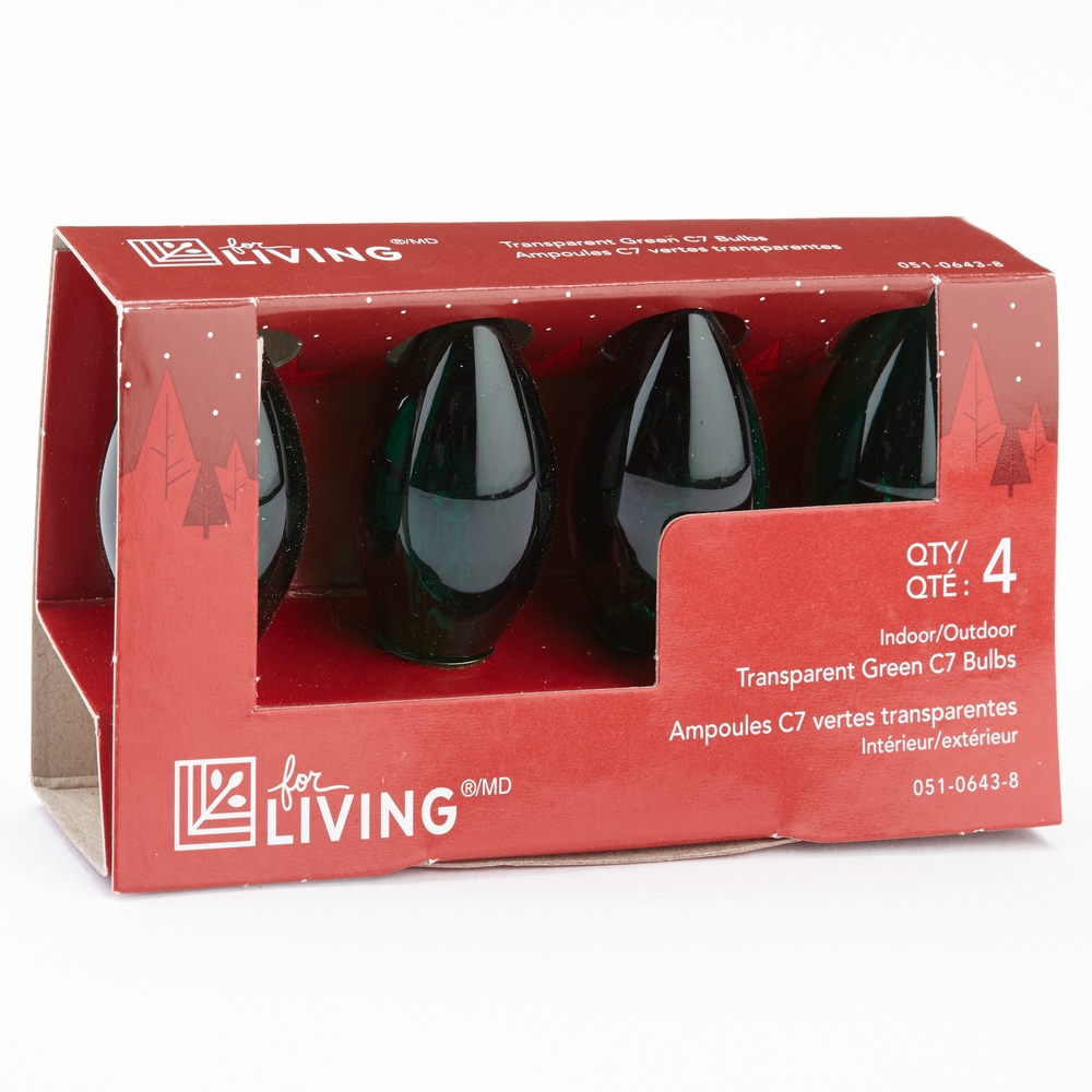 For Living C7 Replacement Bulbs, Green Transparent Canadian Tire