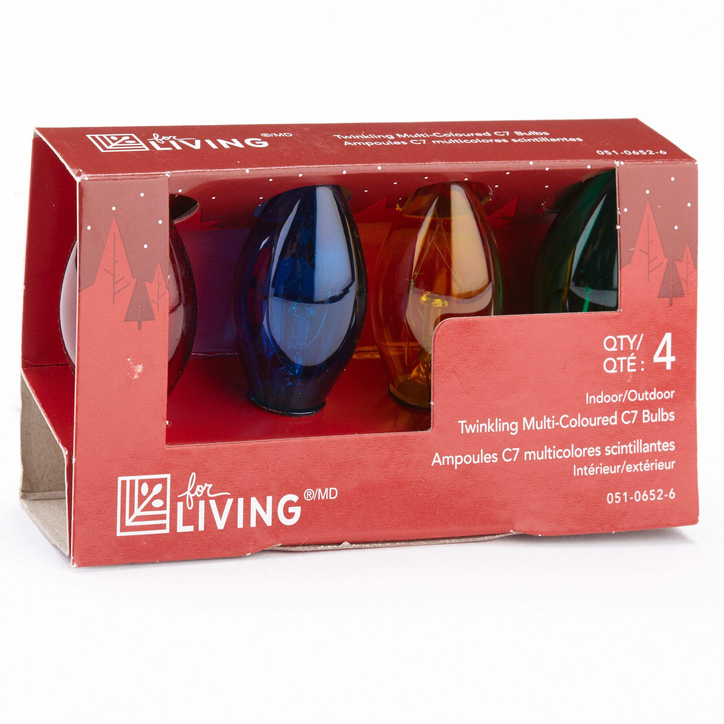 For Living C7 Christmas Replacement Bulbs, Multi Front_Elevated