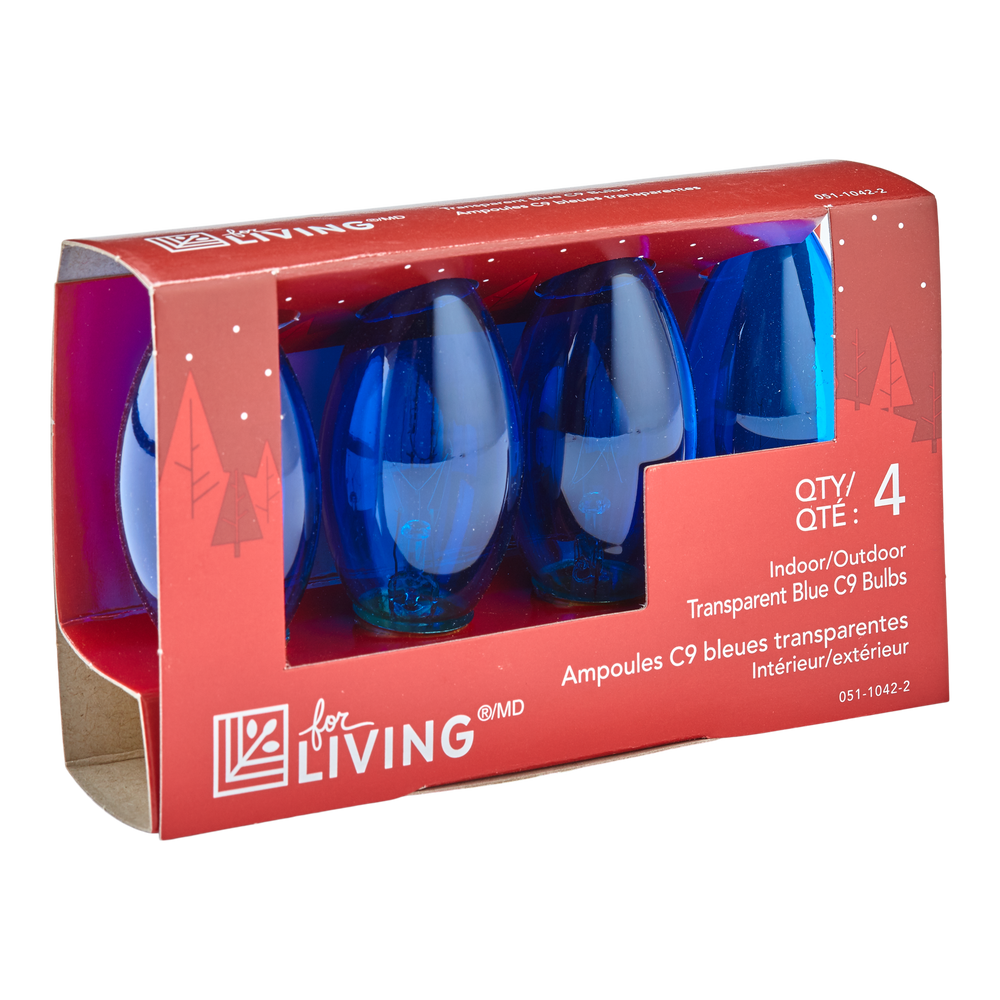For Living C9 Christmas Lights Replacement Bulbs, 4 Incandescent Lights