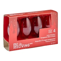 Ampoules de rechange des fêtes For Living C9, rouge Front_Angled_Right