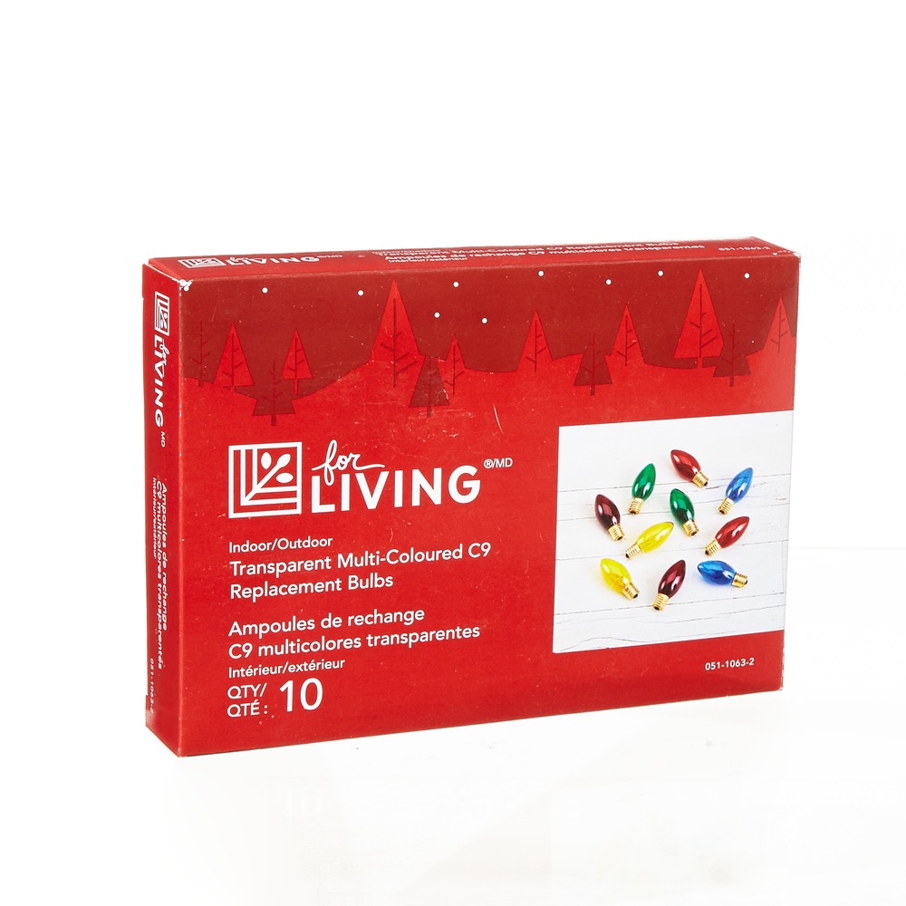 For Living C9 Christmas Lights Replacement Bulbs, 10 Incandescent