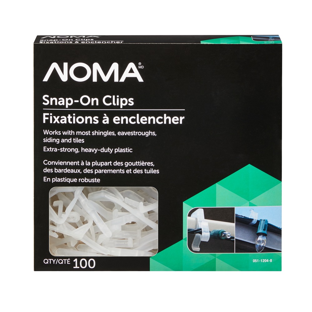 NOMA Snap Christmas Lights Clips, White, 100pk Canadian Tire