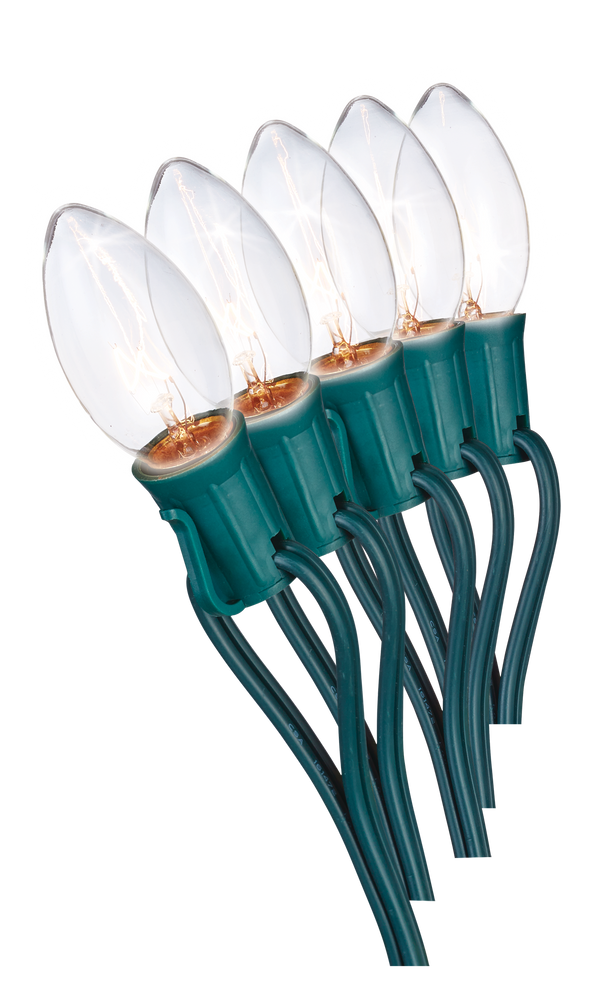 For Living Outdoor C9 Christmas Lights, 25 Incandescent Lights, Pure