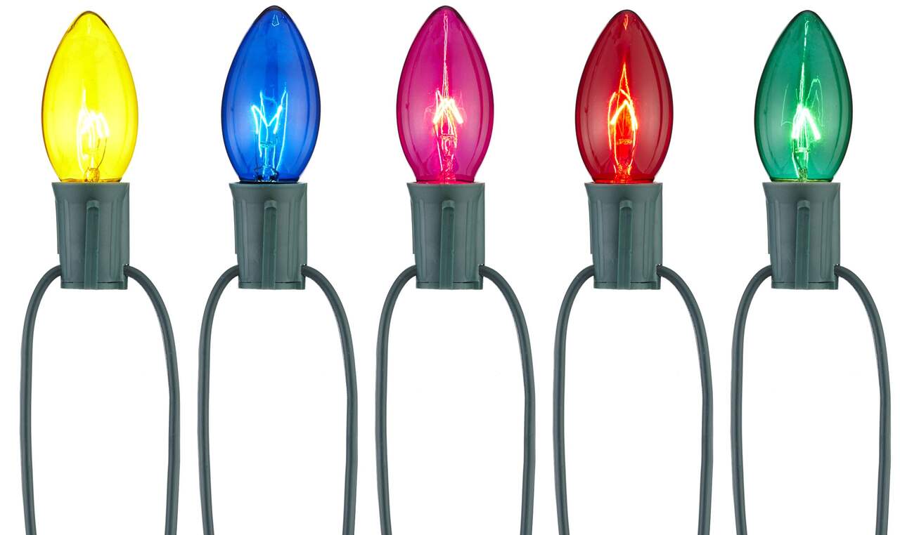 For Living - Guirlande de Noël extérieure, 25 ampoules incandescentes C9,  multicolore