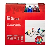 For Living Outdoor C7 Christmas Lights, 25 Incandescent Lights, Multi-colour Front_Elevated