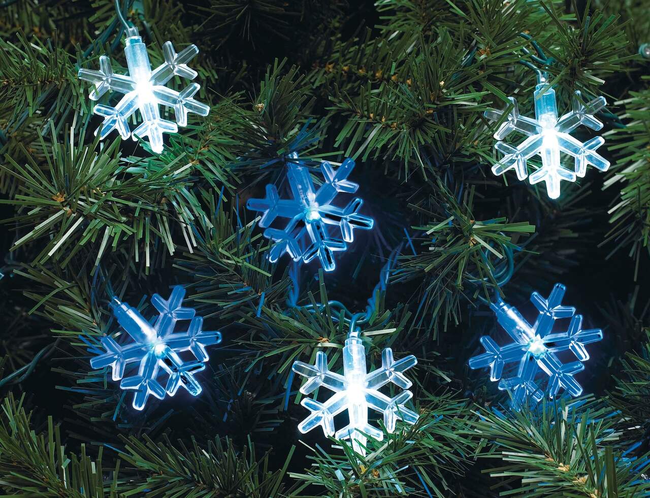 BESTA - Lumières de Flocon de Neige 6M 40LED Guirlande lumineuse LED Guirlandes  lumineuses flocon de neige de Noël de Neige à Piles Fairy Lights Décoration  Lumières Blanches Chaudes - Guirlandes lumineuses 