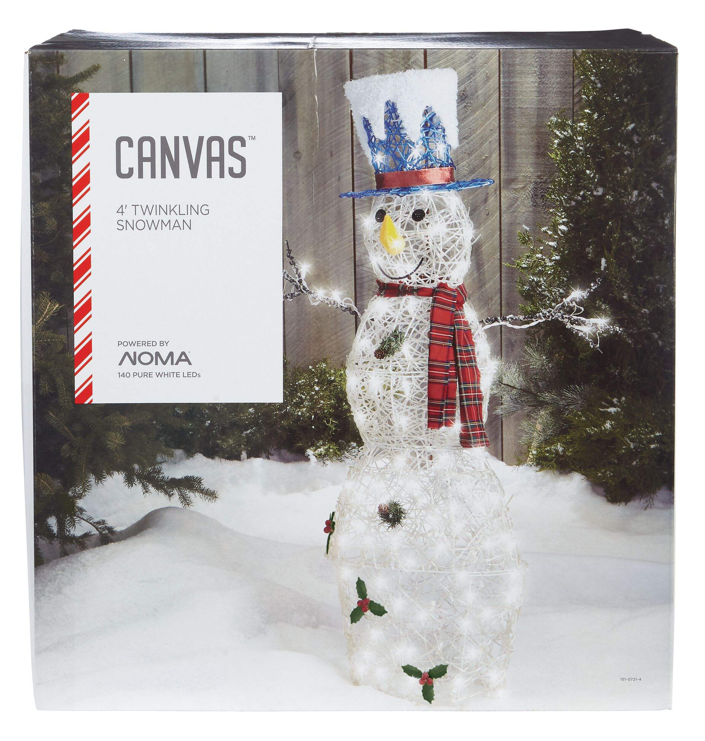 CANVAS 4' LED Whimsical Snowman Canadian Tire