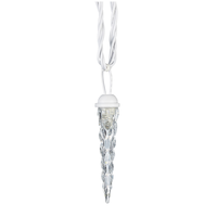 NOMA Shooting Star Icicle LED 10 Christmas Lights, 9-ft, Pure White CloseUp