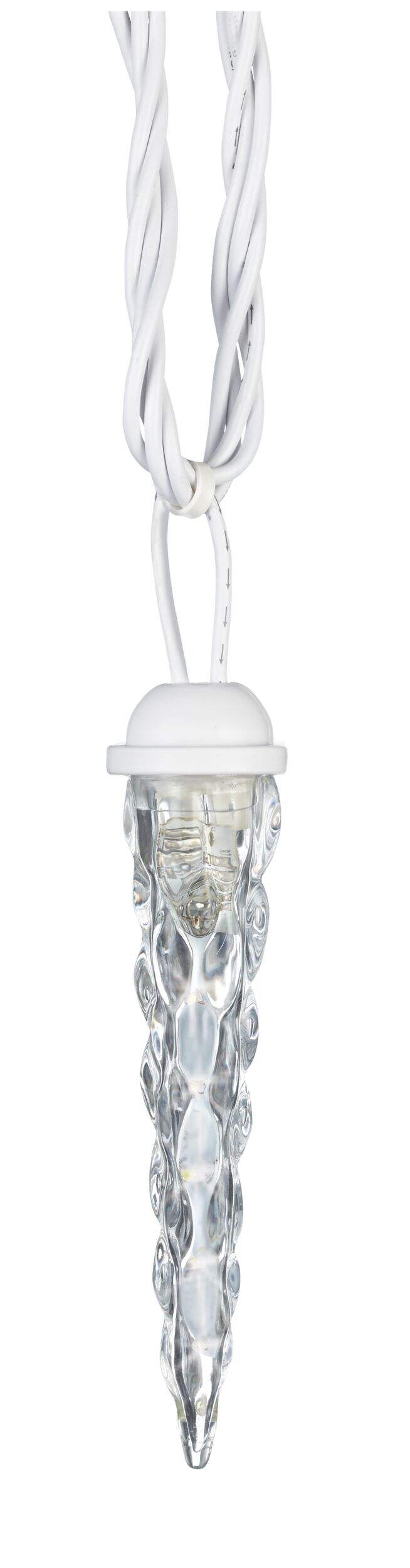 NOMA Shooting Star Icicle LED 10 Christmas Lights, 9-ft, Pure White CloseUp